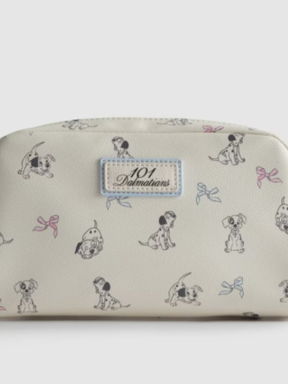 Disney 101 Dalmatians Makeup Bag Pouch Travel Bag White Blue Bow Dog